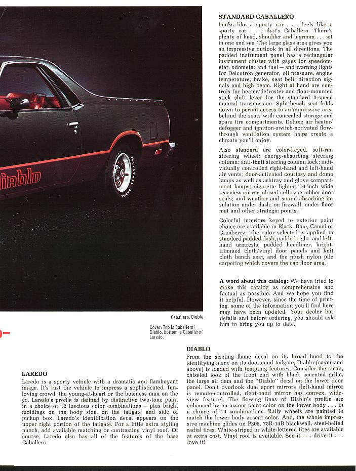 1979 GMC Caballero Brochure Page 4